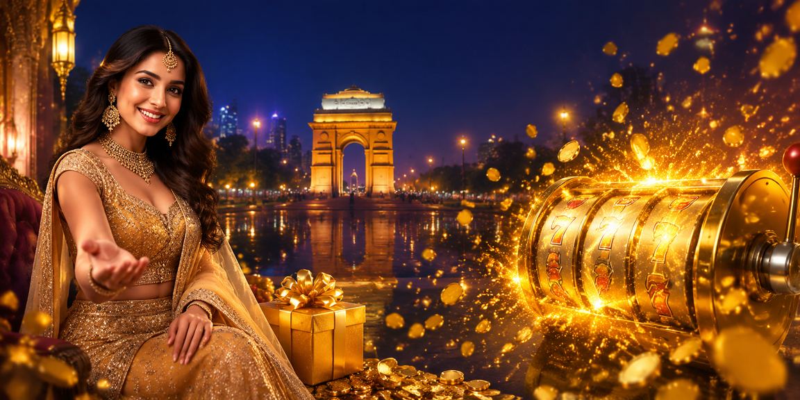Colorful slot game displayed near India Gate in Delhi